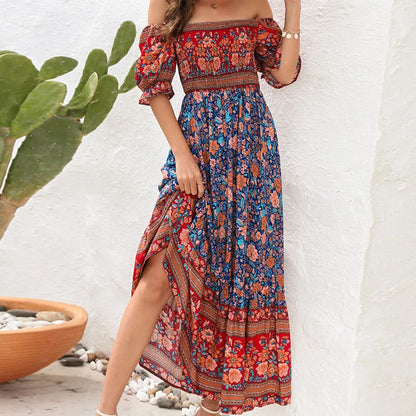 Sunlit Garden Pleated Boho Sundress
