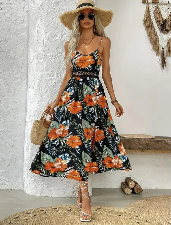 Floral Breeze Boho Vacation Dress