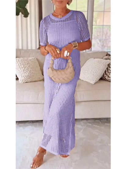 Lace Hollow Out Two-Piece Dress