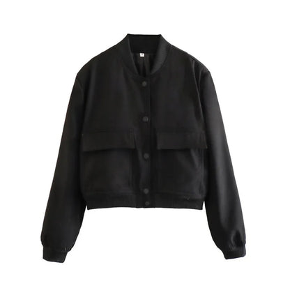 Cropped Bomber Aviator Jacket Women