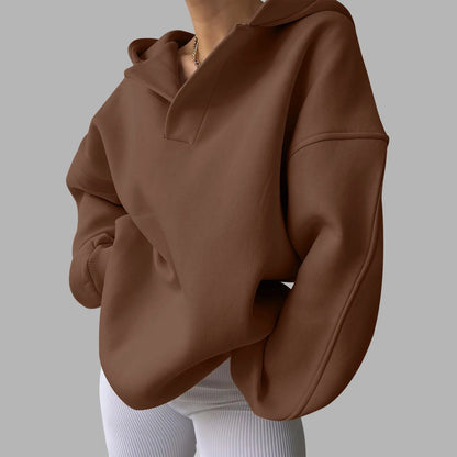 Oversized V-Neck Hoodie