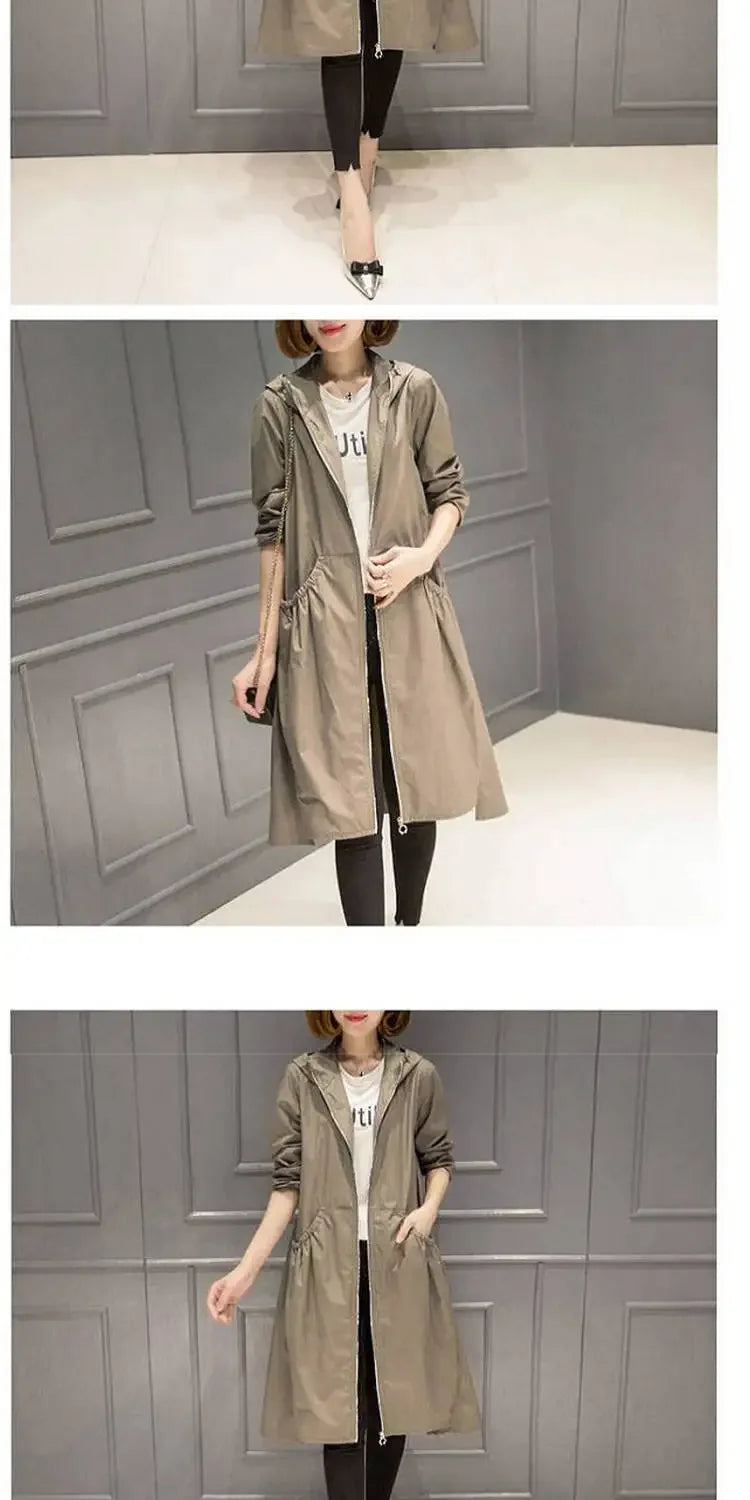 Hooded Slim Fit Trench