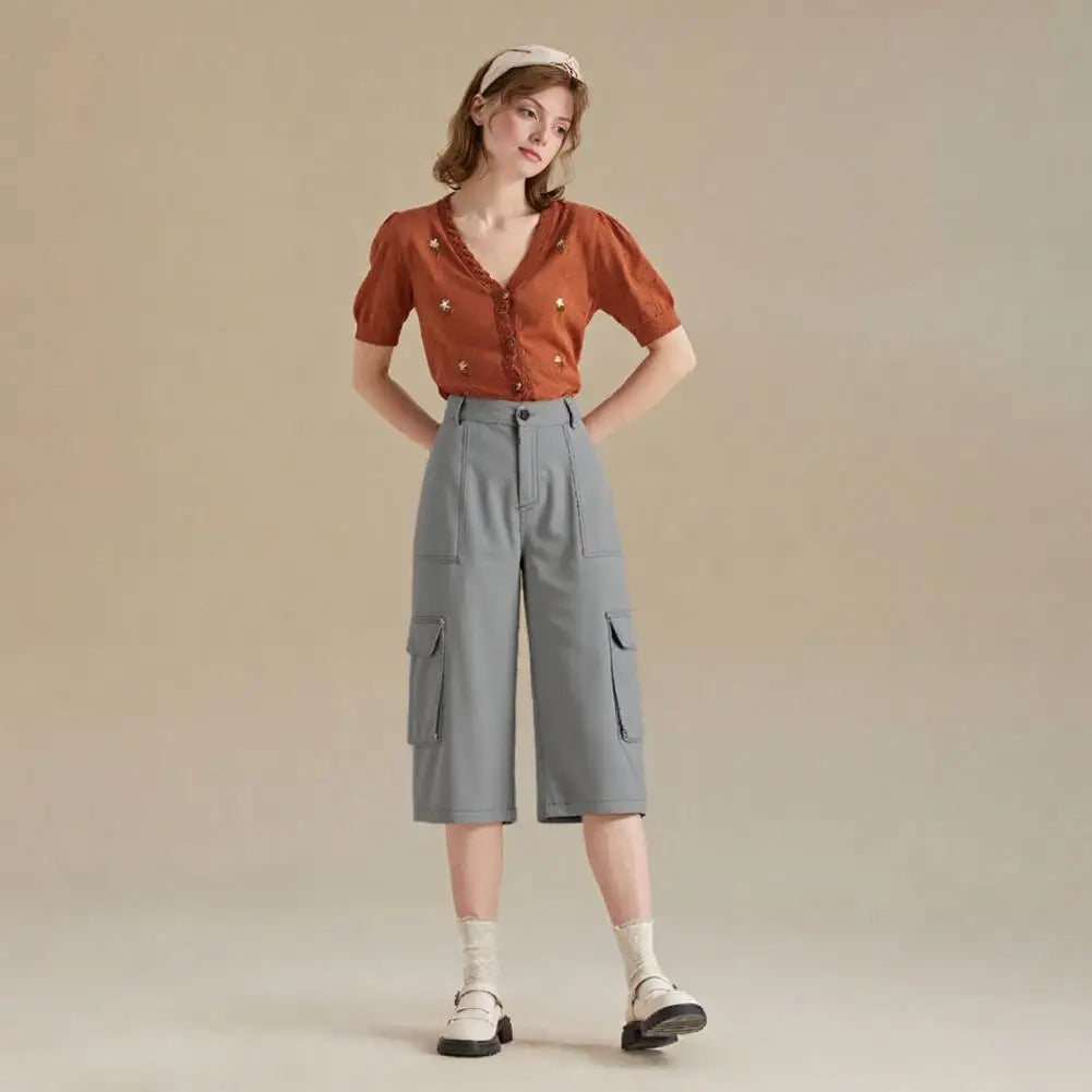Flow Ease Mid-Waist Cropped Pants