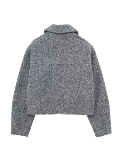 Stylish Grey Zipper Jacket