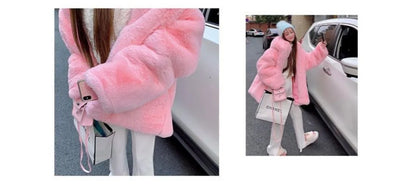 VelvaFur Hooded Plush Sweatshirt