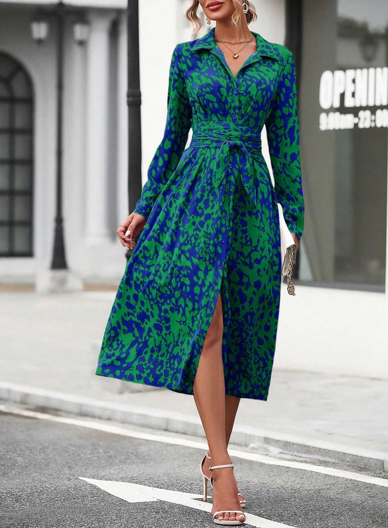 Spring Oversized Print Suit Set