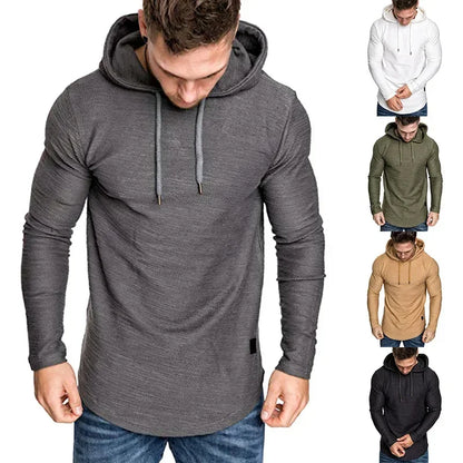 Patchwork Solid Color Men's Hoodie