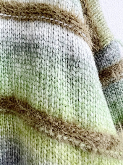 Cozy Gradient Stripe Knit Sweater