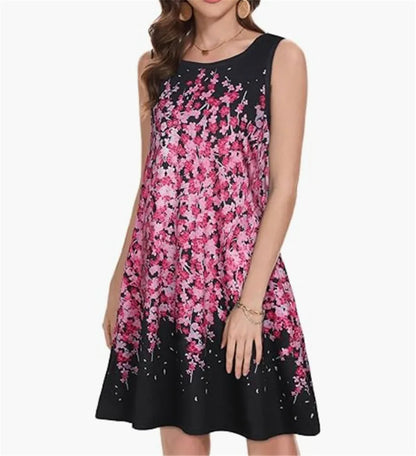 Retro Floral Print Mini Dress