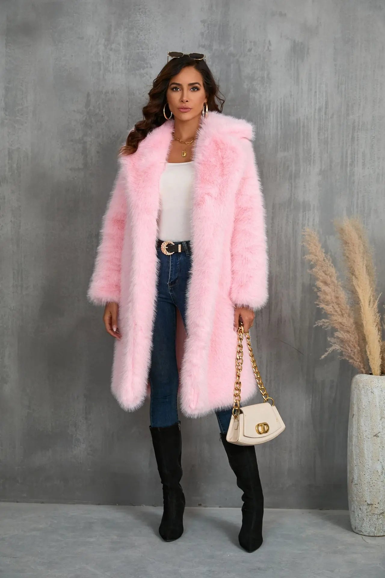 Velvet Whisper Faux Fur Coat
