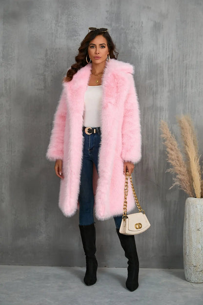 Velvet Whisper Faux Fur Coat