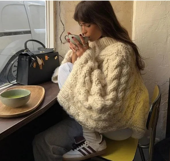 Twist Loom Chunky Knit Pullover Sweater