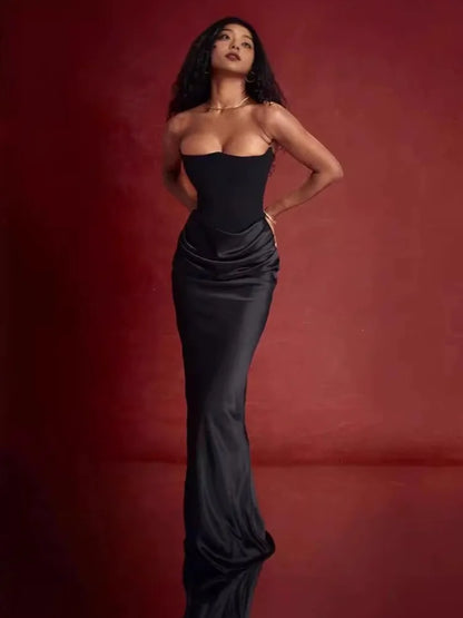 Glam Backless Evening Dress