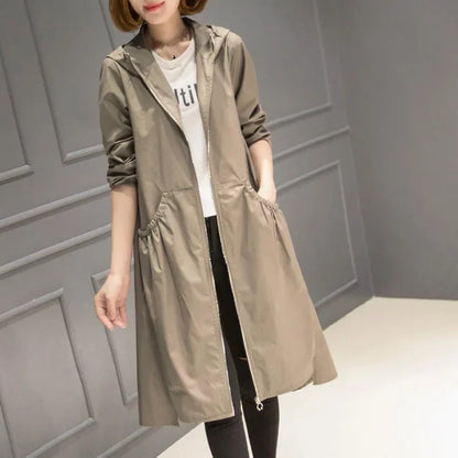Hooded Slim Fit Trench