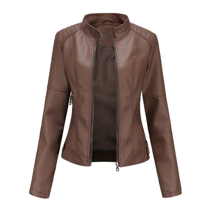Vero Edge Slim Fit Leather Motorcycle Jacket