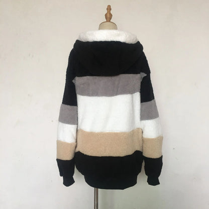 Oversized Plush Hooded Jacket