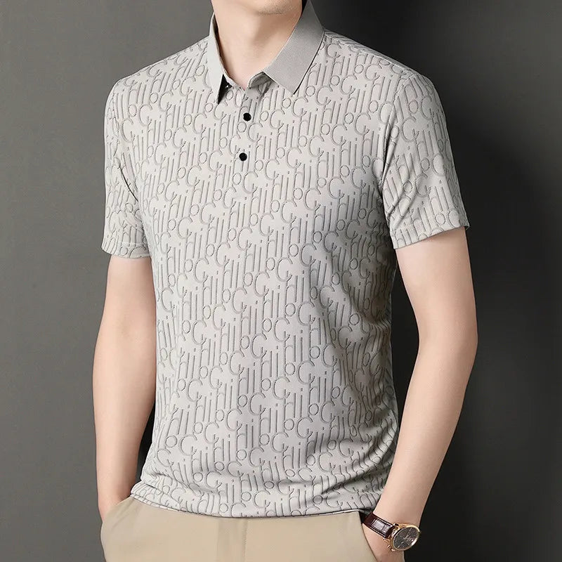Printed Business Casual Polo
