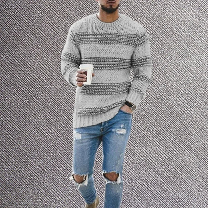 Luxury Striped Slim Fit Sweater
