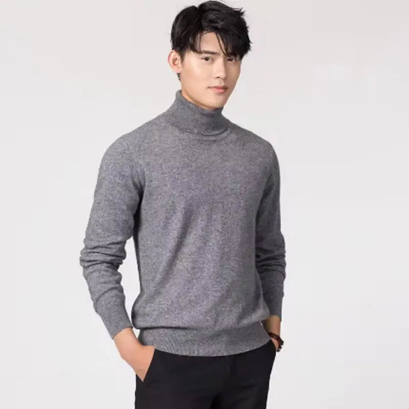 Men Cashmere Cotton Blend Pullover