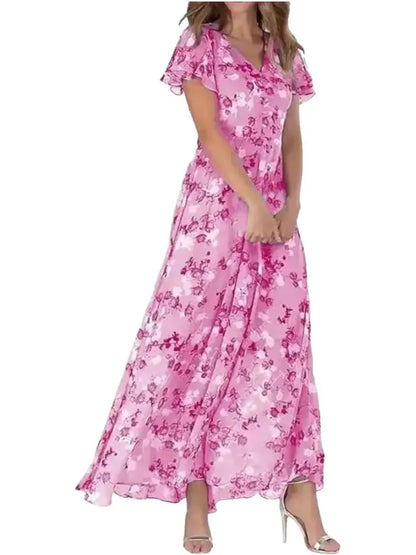 Sweet Blossom Ruffle Maxi Dress