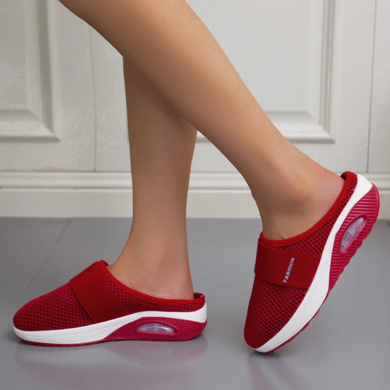 Vintage Comfort Wedge Platform Slippers