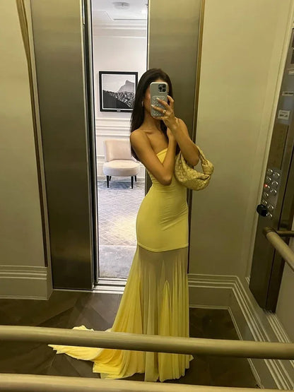 Mystic Mesh Strapless Dress