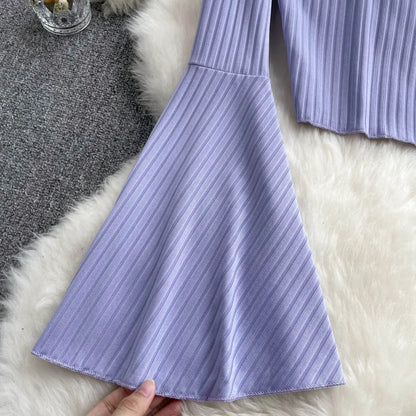 Flare Muse Slim Knit Crop Top
