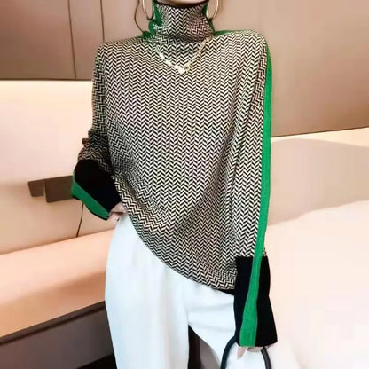 Women Knitted Turtleneck Sweate Effortless Style