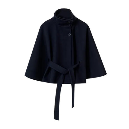 Snow Aura Belted Woolen Shawl