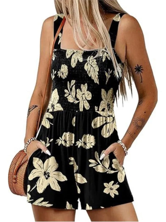 Trendy Square Neck Sleeveless Jumpsuit