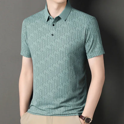 Printed Business Casual Polo