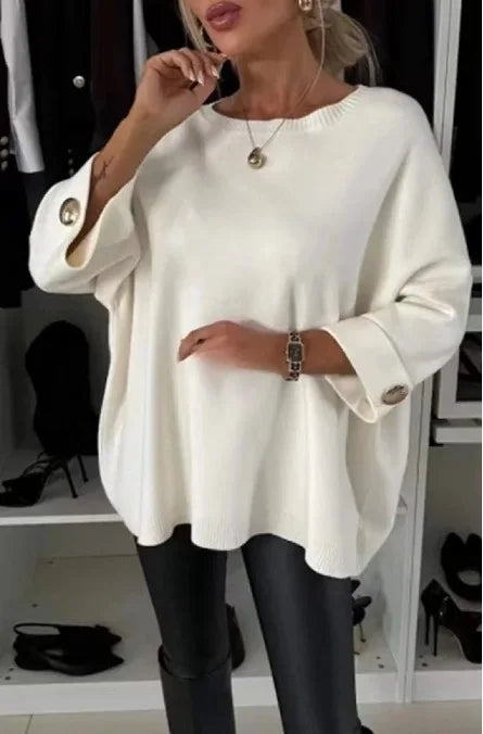Mod Muse Buttoned Knit Pullover