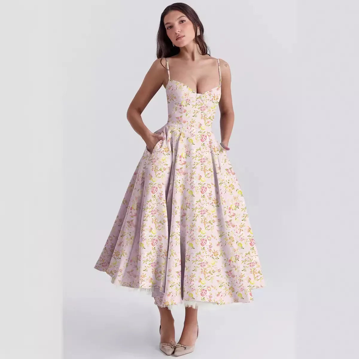 Love Is Love Floral Midi Mini Dress