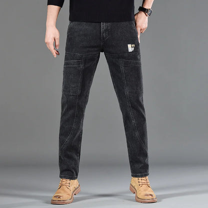 Street Flex Six-Pocket Print Jeans