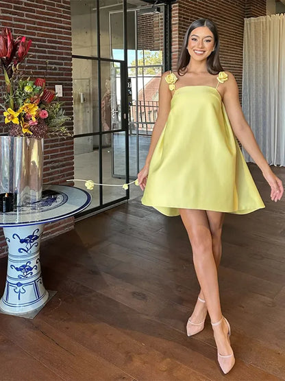 Floral Backless Summer Mini Dress