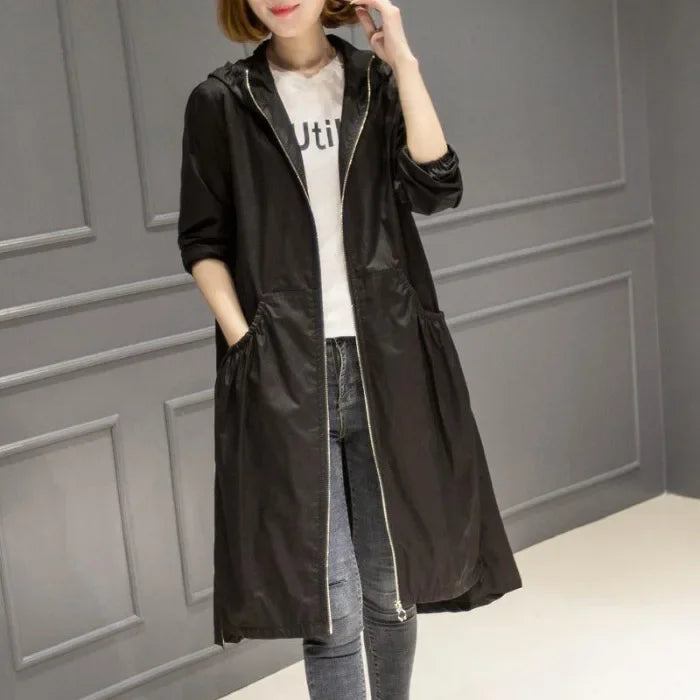 Hooded Slim Fit Trench