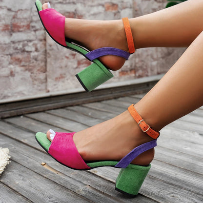 Chic High Heel Strap Sandals
