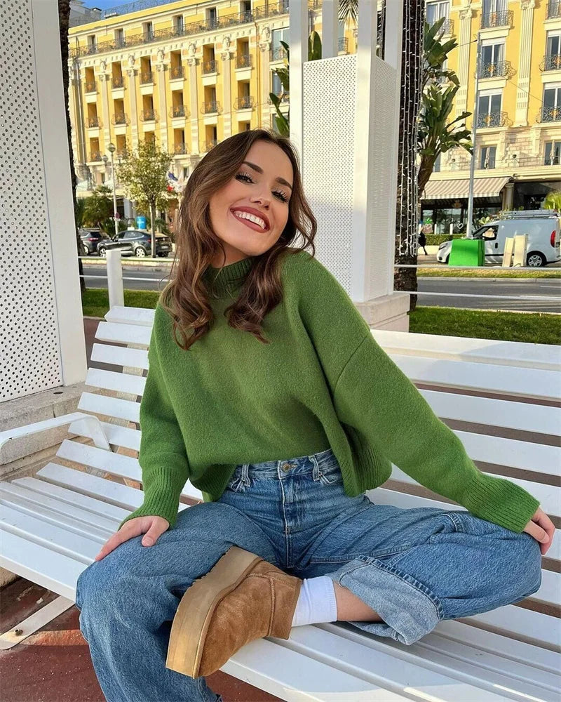 Cozy Flow Loose Knit Pullover Sweater