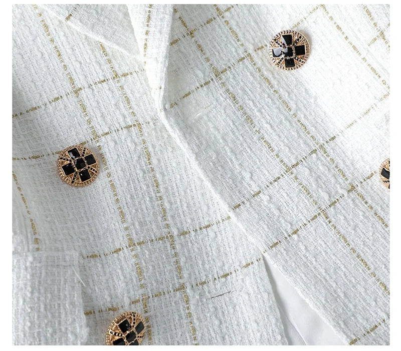Pearl Tweed Elegant Suit Blazer