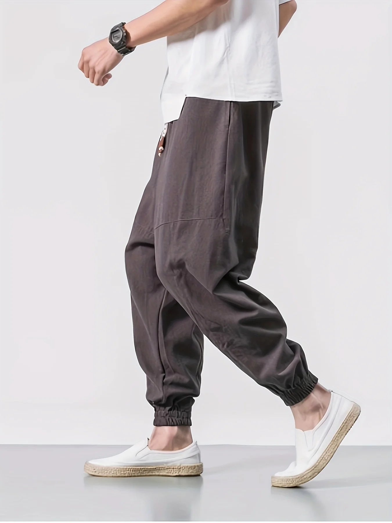 Zen Flow Oversized Linen Harem Pants
