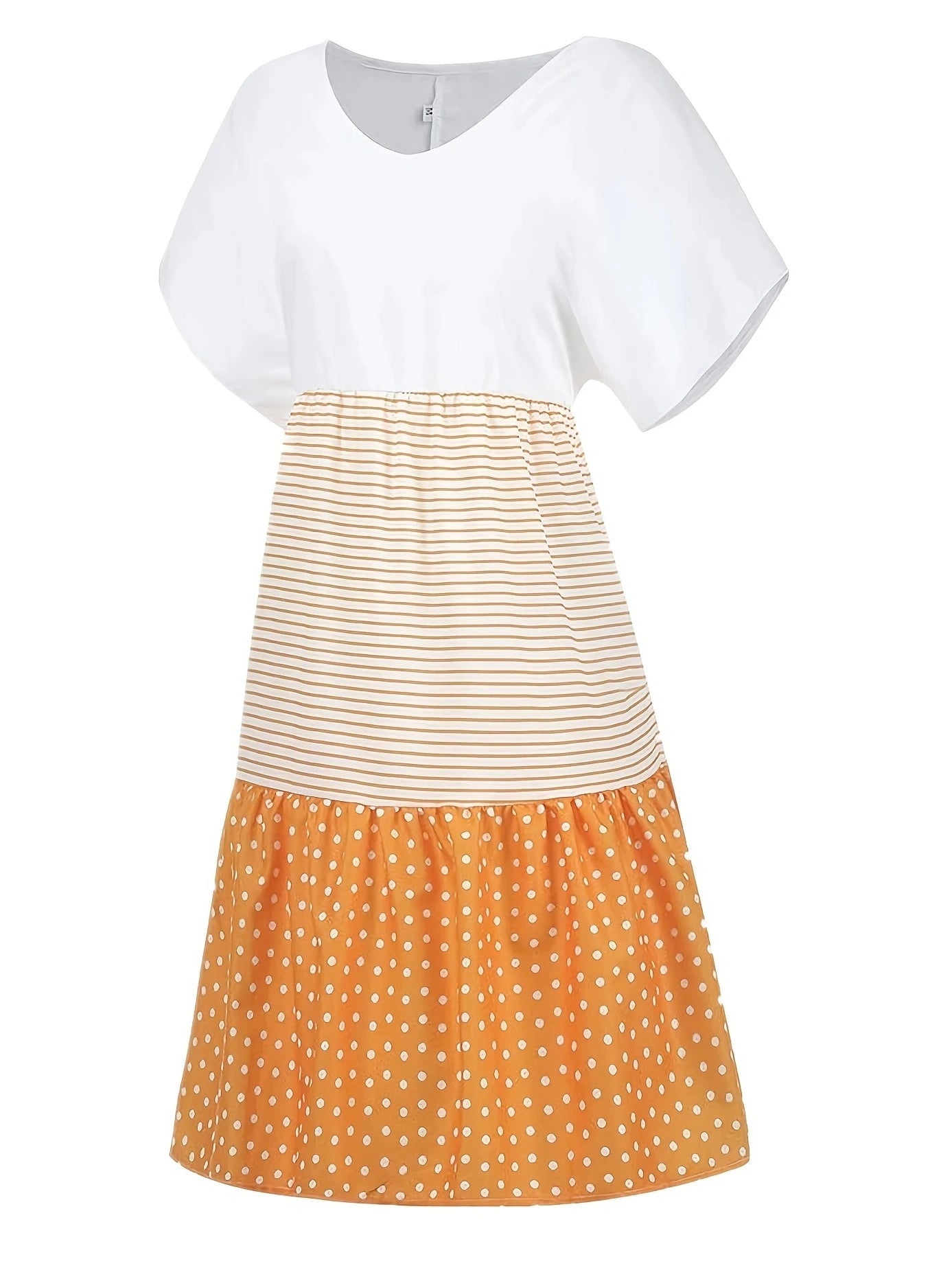 Retro Charm Stripe & Dot Dress