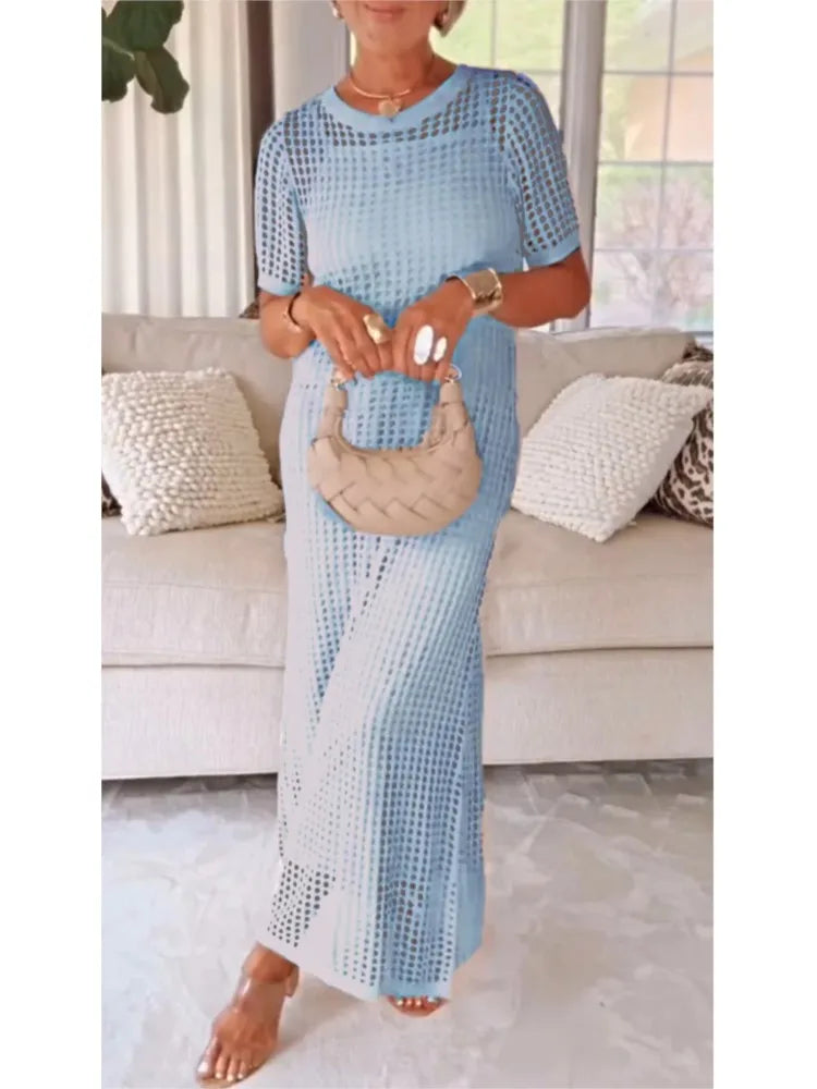 Lace Hollow Out Two-Piece Dress