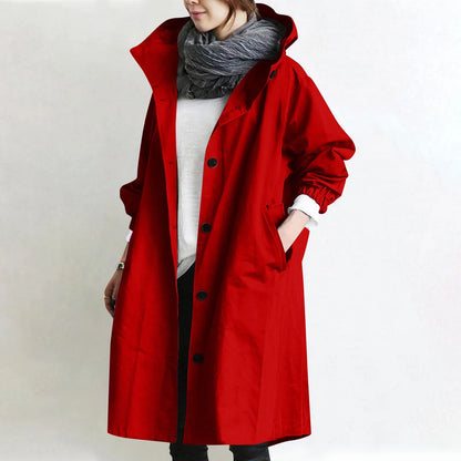 Women’s Long Hooded Trench Coat