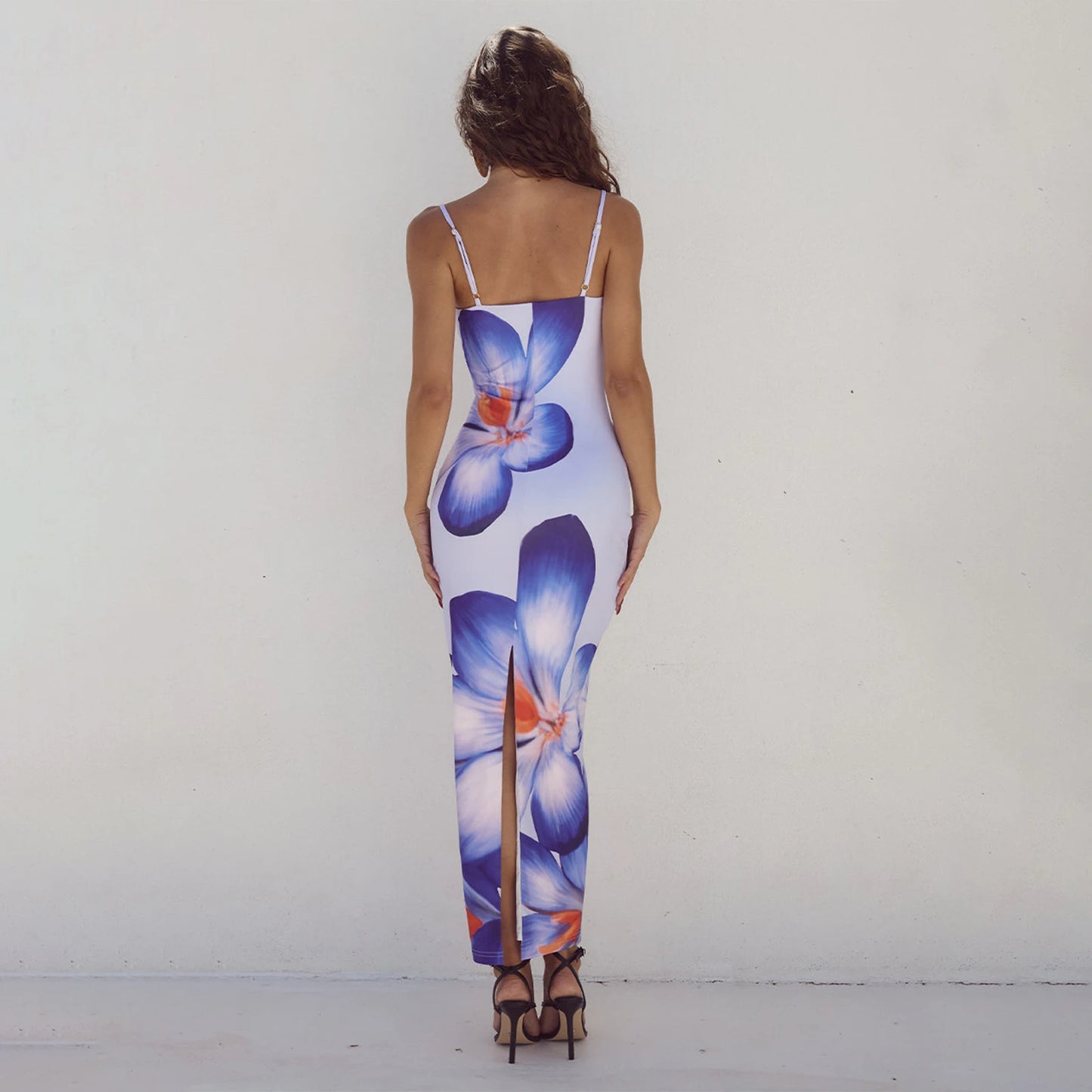 Floral Spaghetti Strap Bodycon Dress