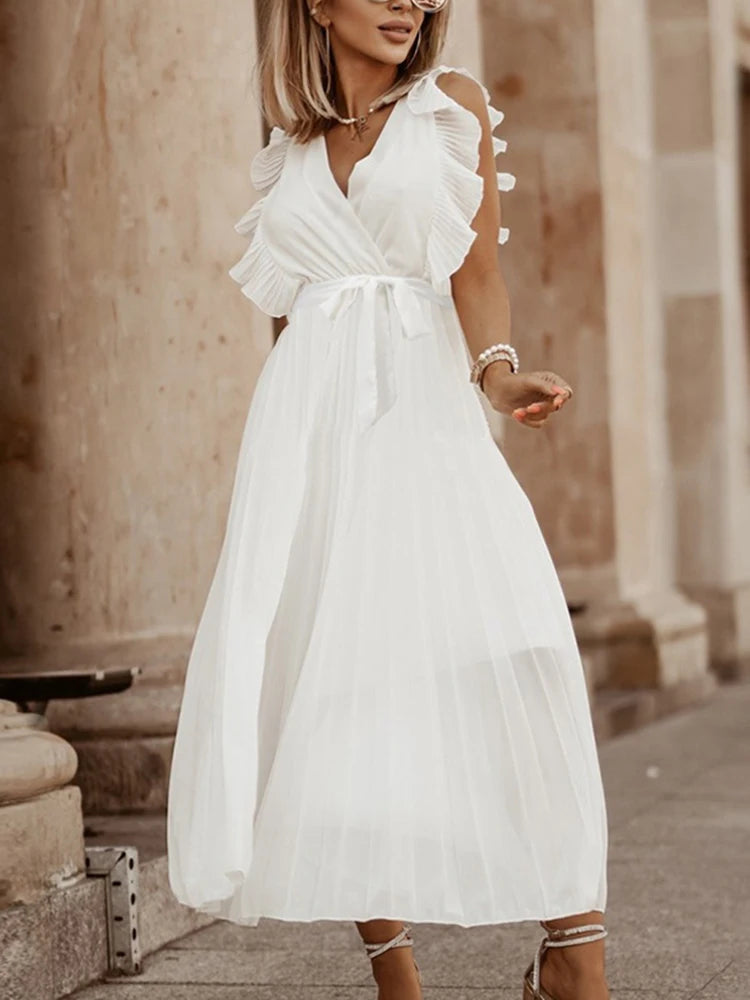 Graceflow Ruffled Chiffon Maxi