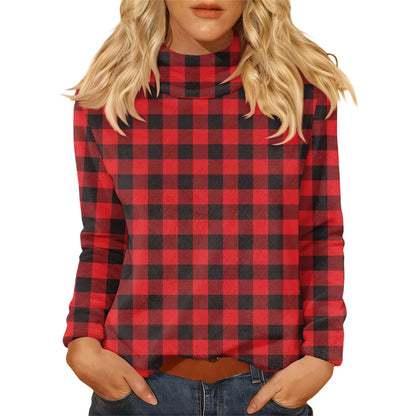 Women’s Daily Casual Plaid Pullover Sweater