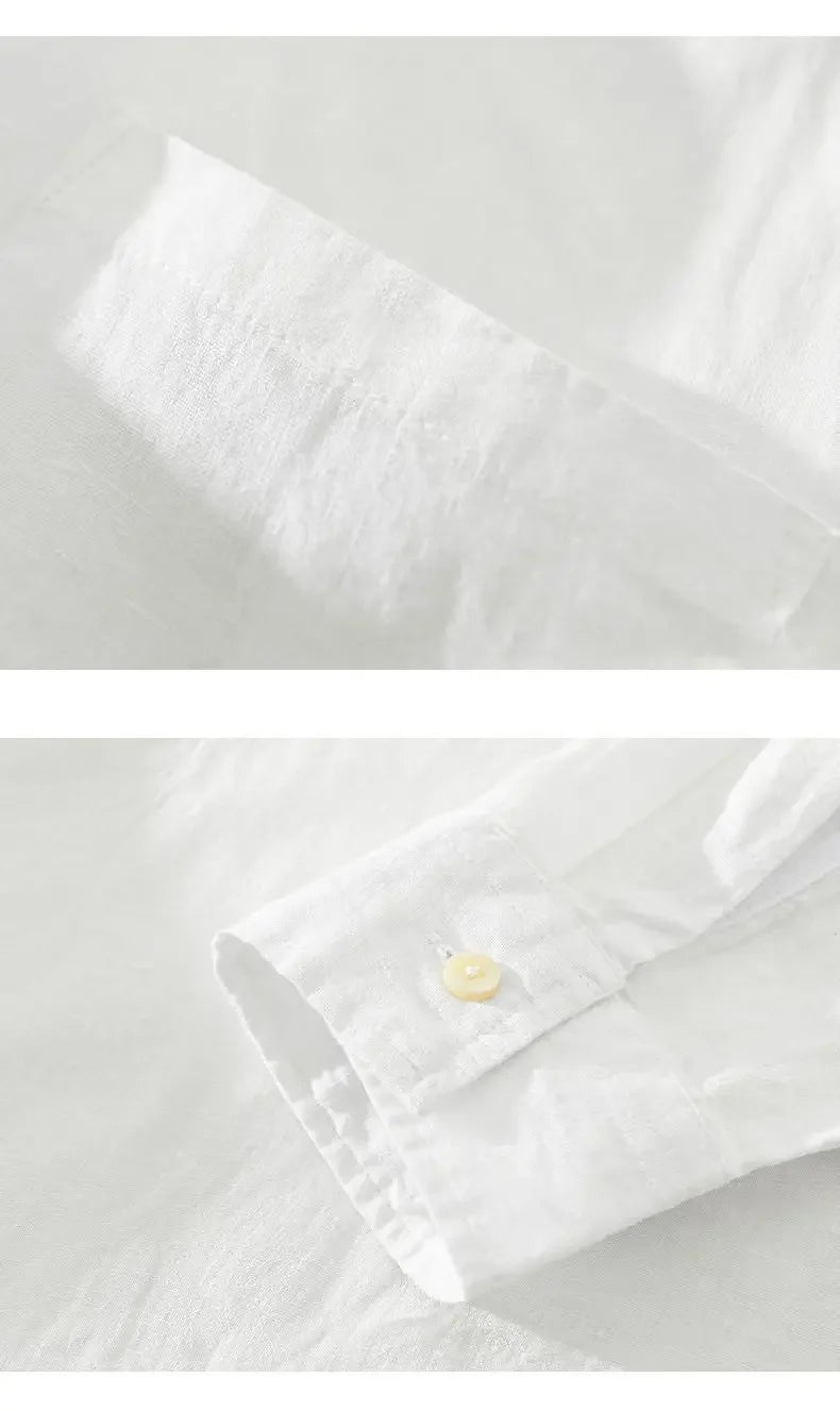 Japanese Retro Linen Pullover Shirt