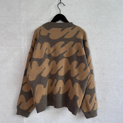 Stripe Craft Patchwork Knit Pullover