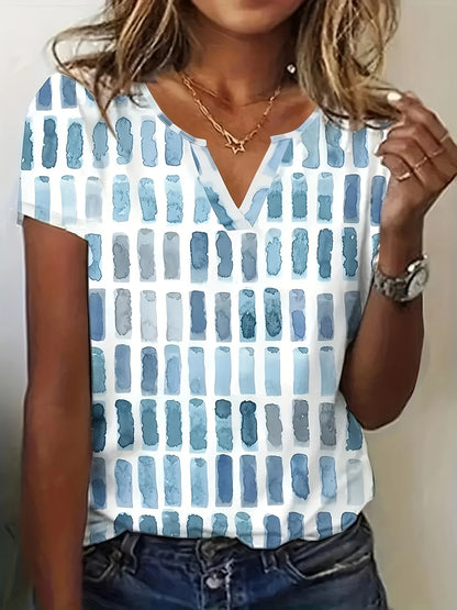 Color Muse V-Neck Casual Tee
