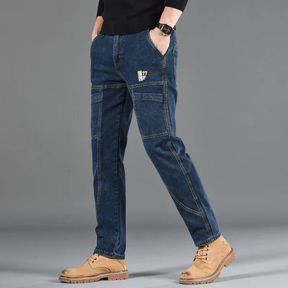 Street Flex Six-Pocket Print Jeans